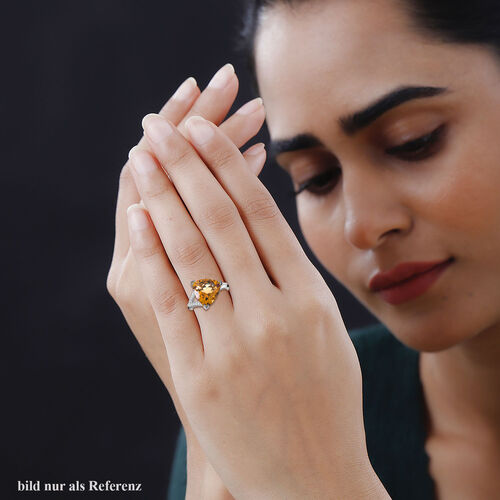 Citrin und Zirkon Ring - 5,82 ct. image number 1