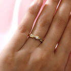 Diamant Ring 925 Silber Gelbgold Vermeil  ca. 0,15 ct image number 2