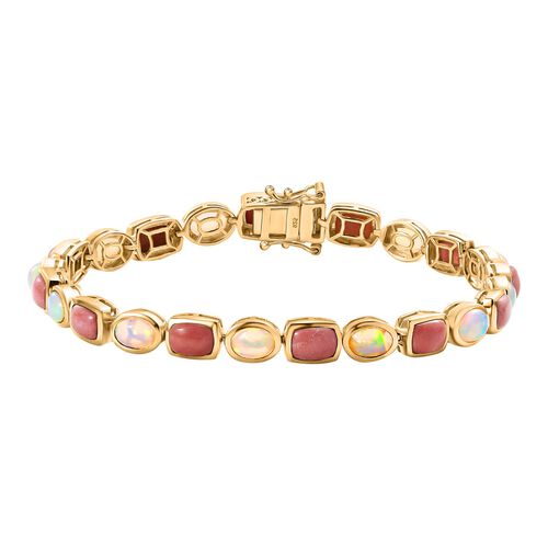 AAA Pfirsich Opal und natürliches, äthiopisches Welo Opal-Armband image number 0