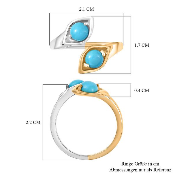 AA Sleeping Beauty T&uuml;rkis zweifarbiger Ring - 1 ct. image number 7