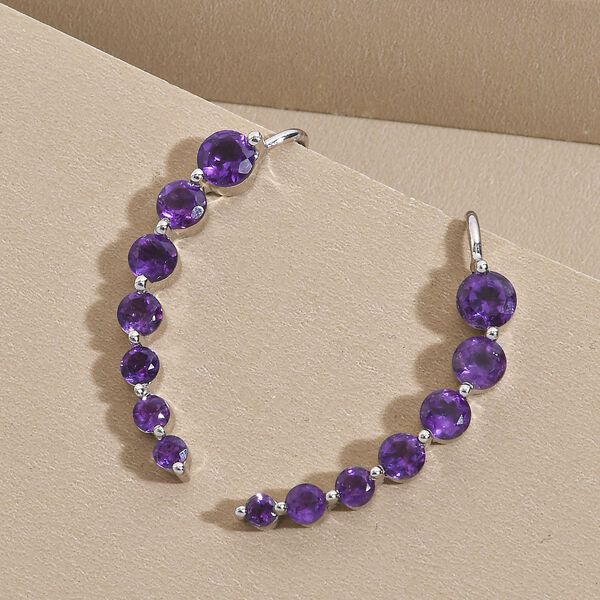 Afrikanischer Amethyst Climber Ohrringe in Silber 2,50 Ct image number 2