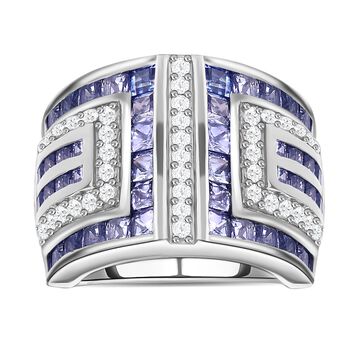AA Tansanit und Zirkon Ring - 3,99 ct.