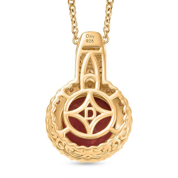 D'Joy Labor Padparadscha Saphir und Moissanit Anhänger mit 45cm Kette - 9,54 ct. image number 5