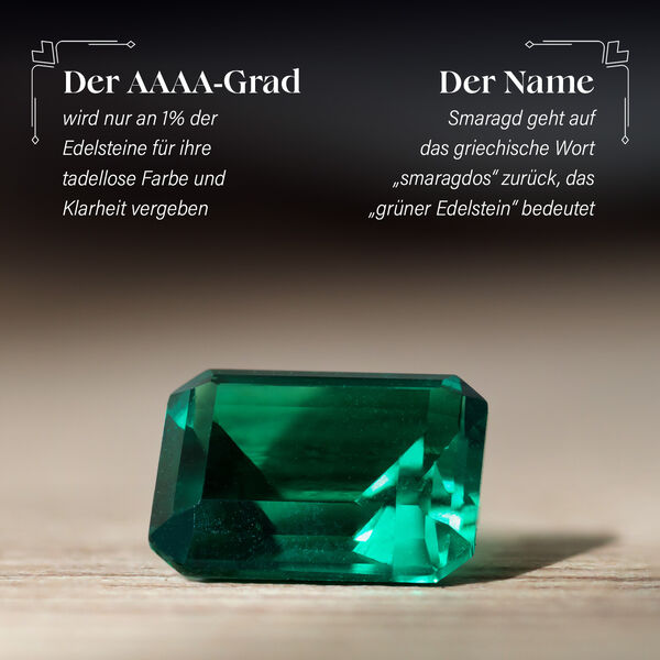 AAAA Kagem sambischer Smaragd, Weißer Diamant Anhänger in 585 Gold - 0,89 ct. image number 4
