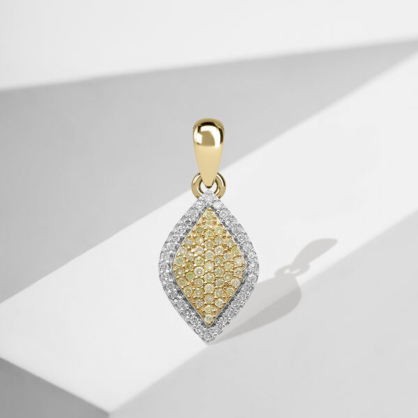 Nat&uuml;rlicher, gelber Diamant-Anh&auml;nger - 0,33 ct. image number 2