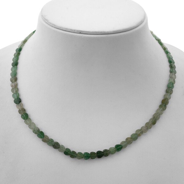 Gr&uuml;ner Quarz Halskette ca. 45 cm 925 Silber ca. 63.00 ct image number 2