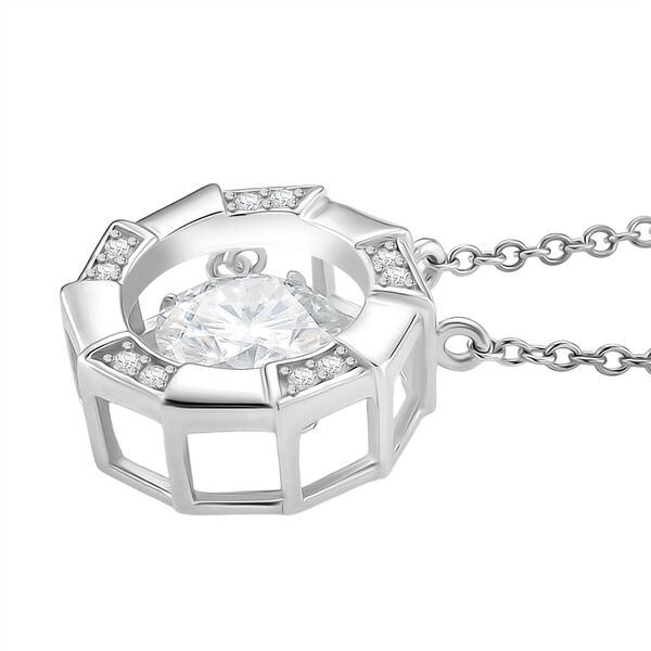 RADIANTA GRA zertifiziert Moissanit (D-VVS) Halskette ca. 45 cm 925 Silber rhodiniert ca. 1.88 ct image number 4