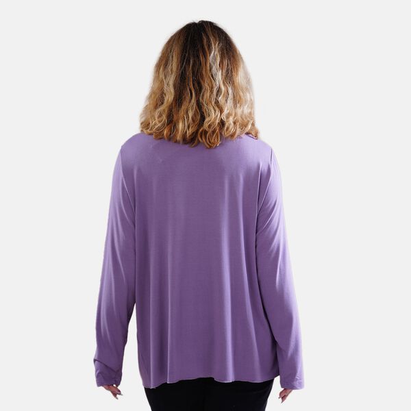 LA MAREY - Wasserfall Cardigan, S/M, lila image number 2