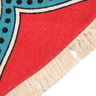 Handgewebter Teppich aus 100% Baumwolle, 150 cm Durchmesser, Mandala Rot image number 4