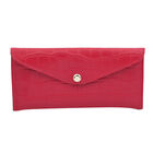 Brieftasche für Damen aus 100% echtem Leder und RFID Schutz, Größe 20,5x10 cm, Rot