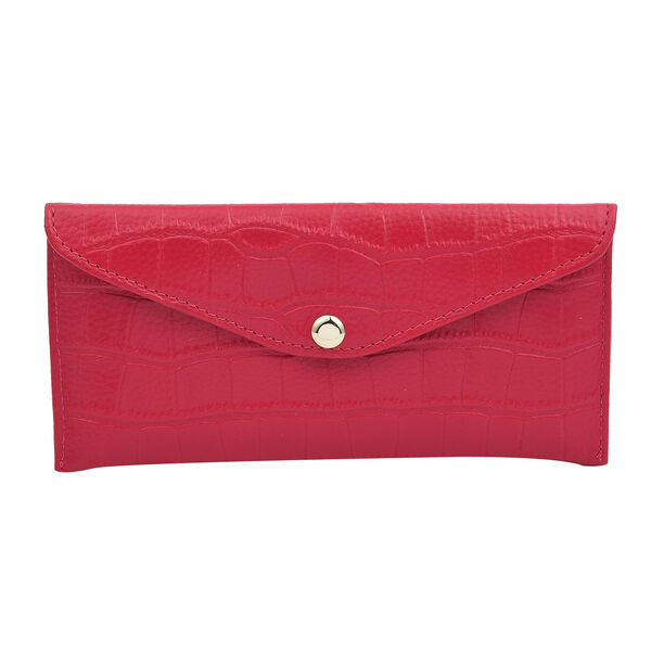Brieftasche für Damen aus 100% echtem Leder und RFID Schutz, Größe 20,5x10 cm, Rot image number 0