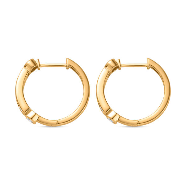 Moissanit Creolen, 925 Silber Gelbgold Vermeil - 0,84 ct. image number 4