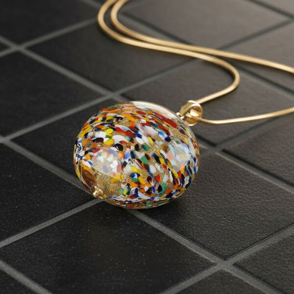 IL MURANO DI FRANCESCA - Murano Anh&auml;nger 925 Silber 750 Gelb Vergoldet image number 1