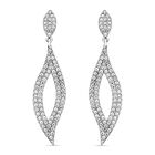 Weiße Kristall Ohrringe, silberfarben 5.00 ct