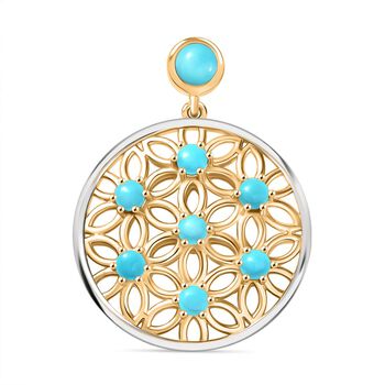 D'Joy AA Sleeping Beauty T&uuml;rkis Anh&auml;nger 925 Silber platiniert und vergoldet ca. 0.98 ct