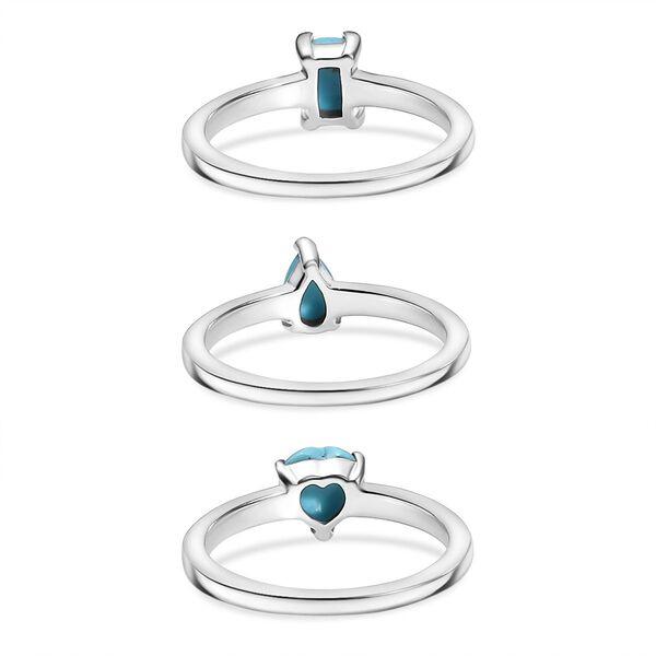 3er-Set AA Sleeping Beauty T&uuml;rkis Ringe - 1,92 ct. image number 6
