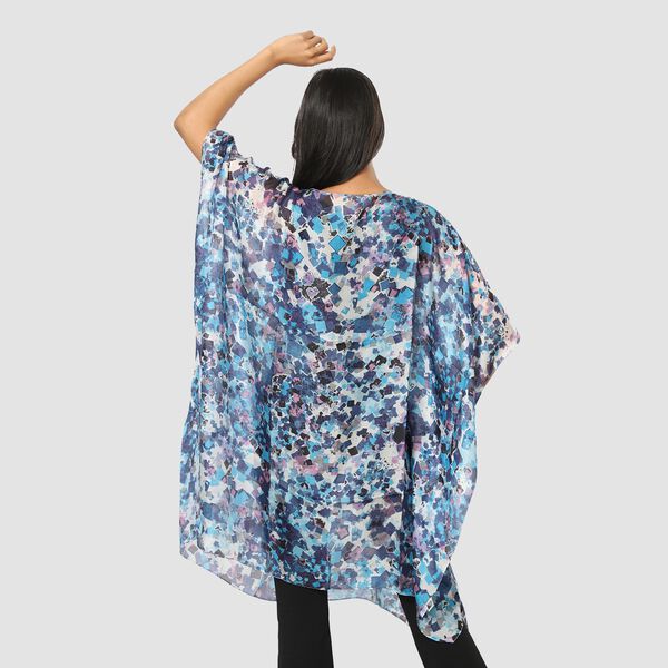 100% Maulbeerseide Shirt, Einheitsgr&ouml;&szlig;e Blau image number 2