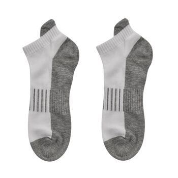 2er-Set Kupferfaser-Kompressions-Strumpfe, Antibakteriell und Anti-Geruch, L/XL (41-45), Wei&szlig; und grau