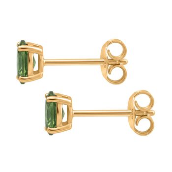 D'Joy AA Tsavorite Granat Ohrringe 925 Silber 750 Gelb Vergoldet ca. 0.49 ct