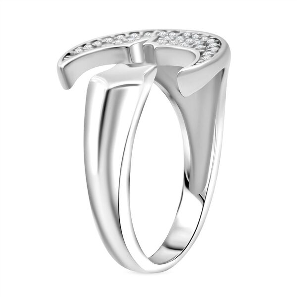 Lustro Stella Weißer Zirkonia Ring 925 Silber rhodiniert (Größe 17.00) image number 5