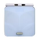 "Smart Handle bar Body Fat scale With unique ITO pattern design Color:-white Product size :300x300x26mm Display size :86x36mm Power :4pcsxAA batteries ( Not including ) Capacity:180kg/4001b Division :0.05kg/0.11b Material:tempered glass Power by : Apps