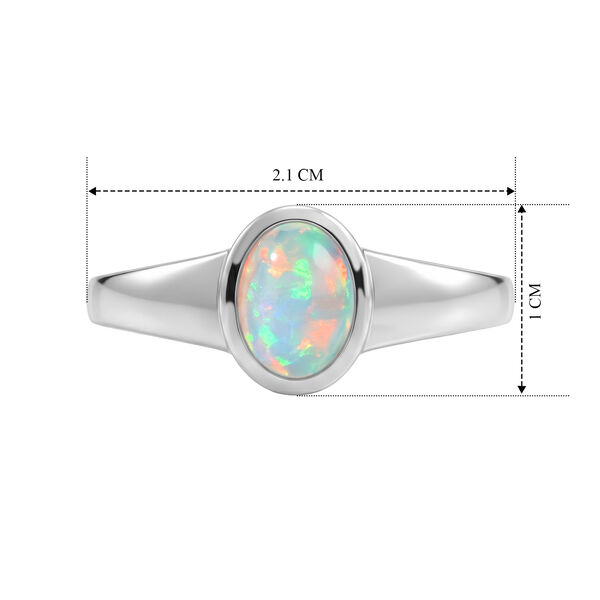 D'Joy AA Nat&uuml;rlicher, &auml;thiopischer Welo Opal Ring 925 Silber Rhodiniert (Gr&ouml;&szlig;e 19.00) ca. 0,55 ct image number 6