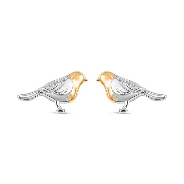 Zweifarbige Vogel-Ohrringe image number 0