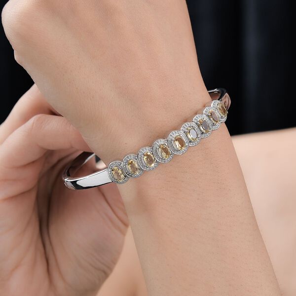 Citrin Armreif ca. 19 cm Edelstahl ca. 3.81 ct image number 2