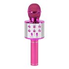 Multifunktions Karaoke Mikrofon und Bluetooth Lautsprecher mit sprachgesteuerten LED - Lichter und Sound - Echo, Rosa