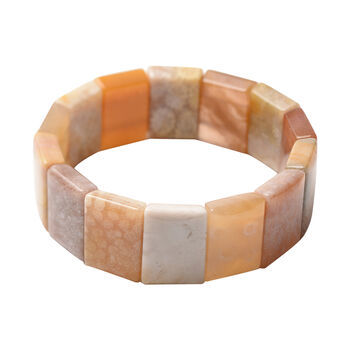 Flexibles Fossil Korallen-Armband, 16.5 cm, ca. 242,55 ct