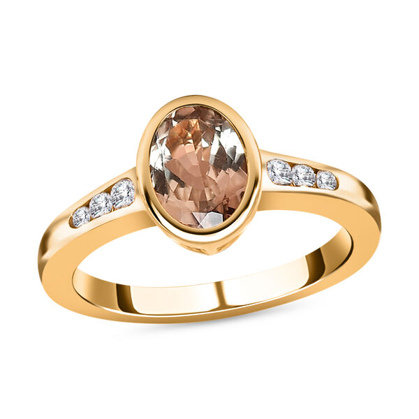 AAA Turkizit und Zirkon-Ring - 1,67 ct. image number 4