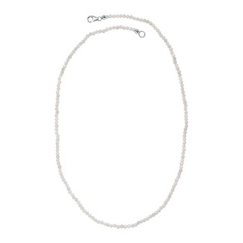Wei&szlig;e Mondstein 50cm Halskette - 28 ct.