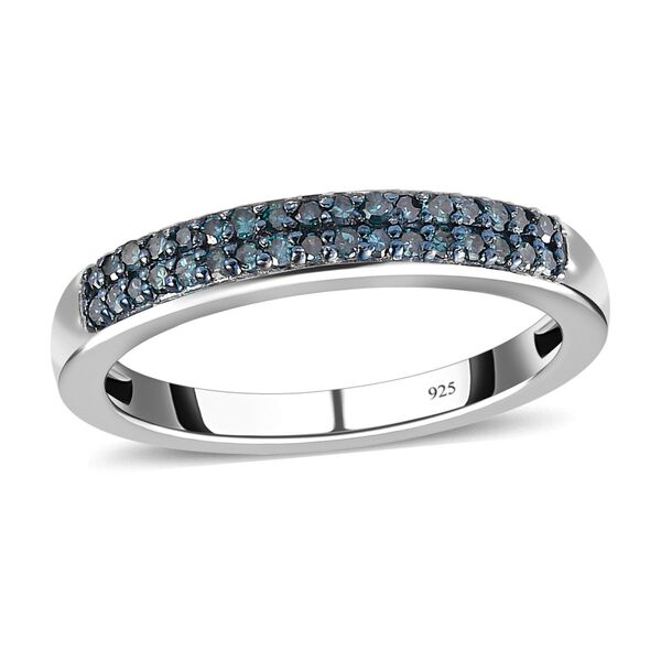 Blauer Diamant-Bandring - 0,20 ct. image number 4