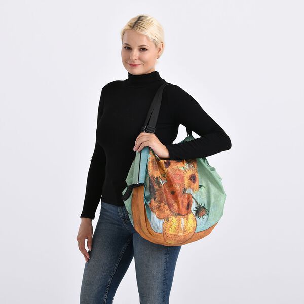 Shopper Tasche mit "Sunflowers" van Gogh Design, 40x30x12cm, , van Gogh image number 3