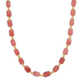 Kirsche Quarz Halskette, vergoldet, ca. 300.00 ct