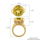 Ouro Verde-Quarz Ring, 925 Silber vergoldet (Größe 17.00) ca. 9.26 ct image number 6