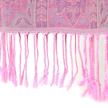 100% Viskose Paisley-Schal, Pink
