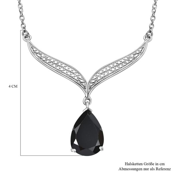 Schwarze Spinell-Halskette, 45 cm - 6,18 ct. image number 6
