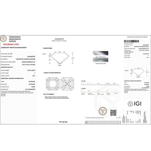 LUXURIANT IGI zertifizierter VS-GH Labor Diamant Ring in 950 Platin - 5 ct. image number 6