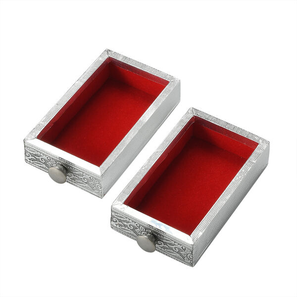 Oxidierte 3-stufige Schmuckbox mit Pferdeprägung und Samt-Innenfutter image number 8