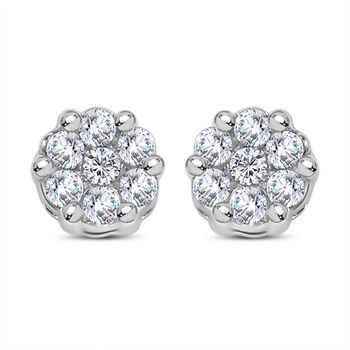 Diamant Ohrstecker 925 Silber platiniert ca. 0,15 ct
