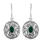 Royal Bali Kollektion - Malachit Ohrringe 925 Silber ca. 1.21 ct