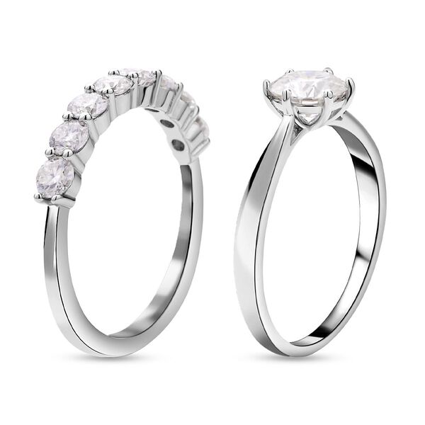 2er-Set Moissanit-Ring - 2,13 Karat. image number 5