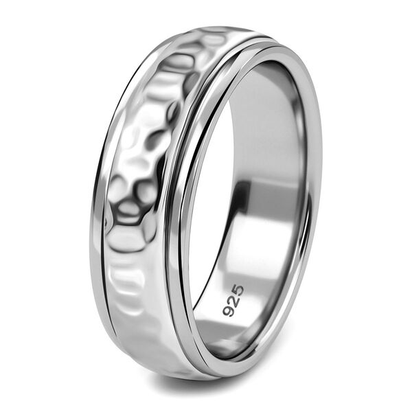 Strukturierter Spinning-Band-Ring, 925 Silber rhodiniert image number 5