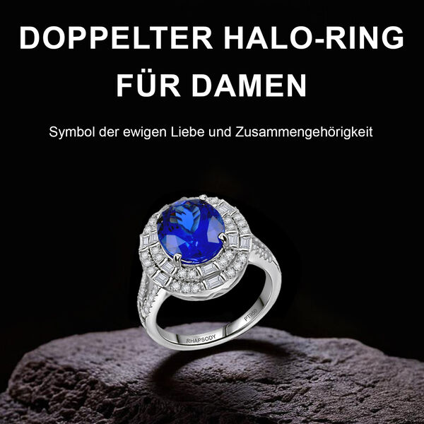 RHAPSODY AAAA Tansanit und VS EF Diamant Ring in 950 Platin - 4,80 ct. image number 1