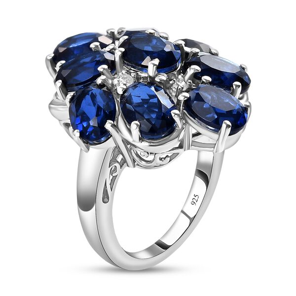 Ceylonfarbener Quarz und Zirkon-Ring, 925 Silber platiniert- 8,14 ct.&nbsp; image number 5