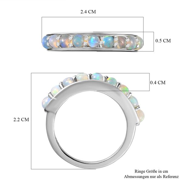 Nat&uuml;rlicher, &auml;thiopischer Opal-Ring, 925 Silber platiniert, ca. 0,87 ct image number 7