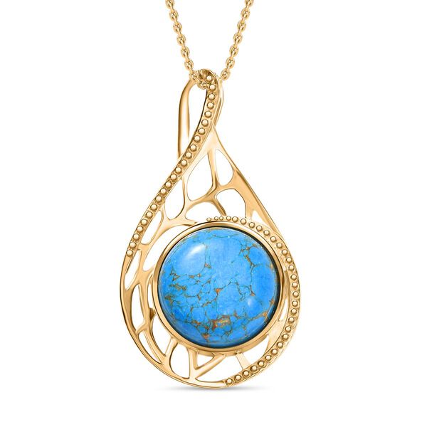 Blaues T&uuml;rkis Schmuckset ca. 50 cm ca. 14.00 ct