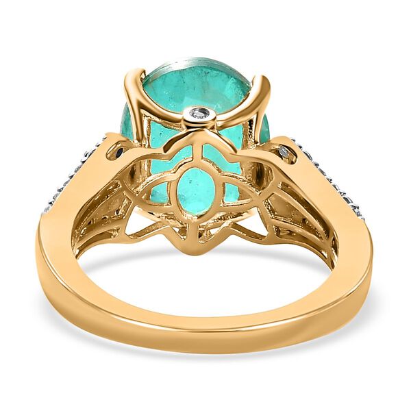 Smaragd Triplett Quarz und Zirkon Ring- 6,96 ct. image number 6