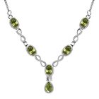 Natürliche Peridot Halskette, ca. 45 cm 316L Edelstahl ca. 2.80 ct